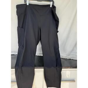 Women's Black High-Waist Track Pants with Side Pockets